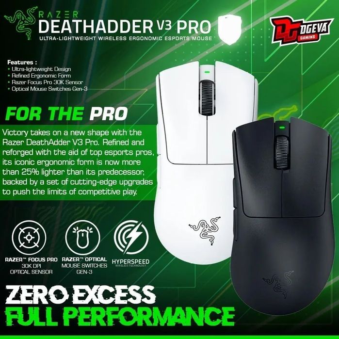 Распродажа! RAZER Deathadder V3 PRO Беспроводная мышка/мышь Superlight