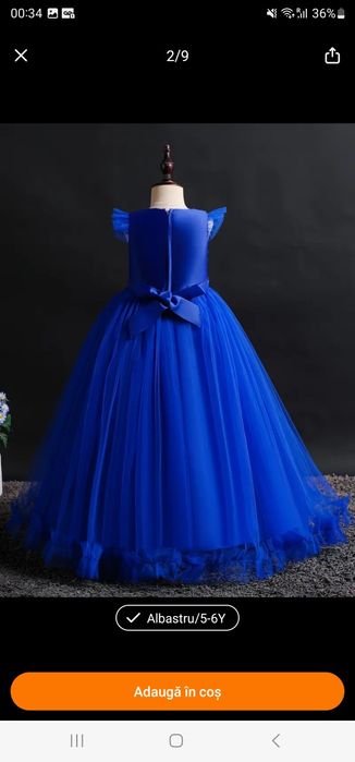 Rochita 5-6 ani  + cerc rochie, purtat 10 minute la poze