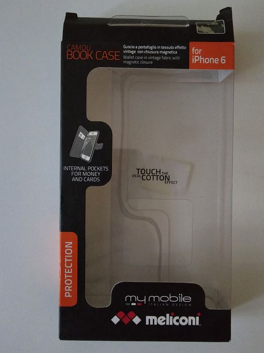 Husa carcasa IPhone 6 cu inchidere magnetica si cablu