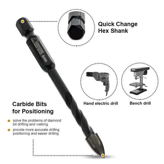 Диамантена боркорона 6 8 10 mm  SHDIATOOL