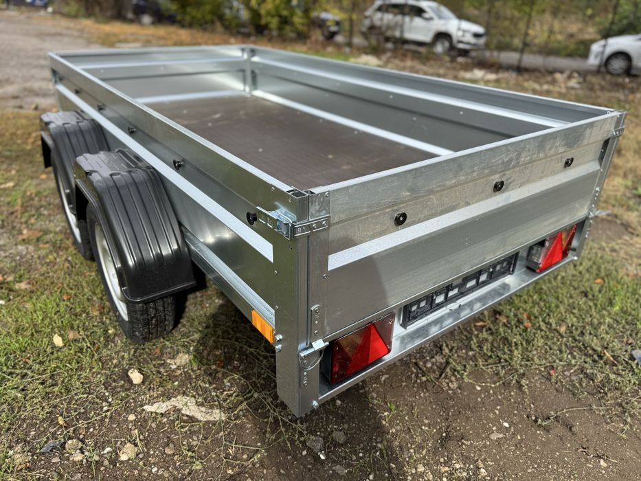 Remorcă nouă 750 kg, dublu ax, 250x125 cm, posibilitate RATE!!