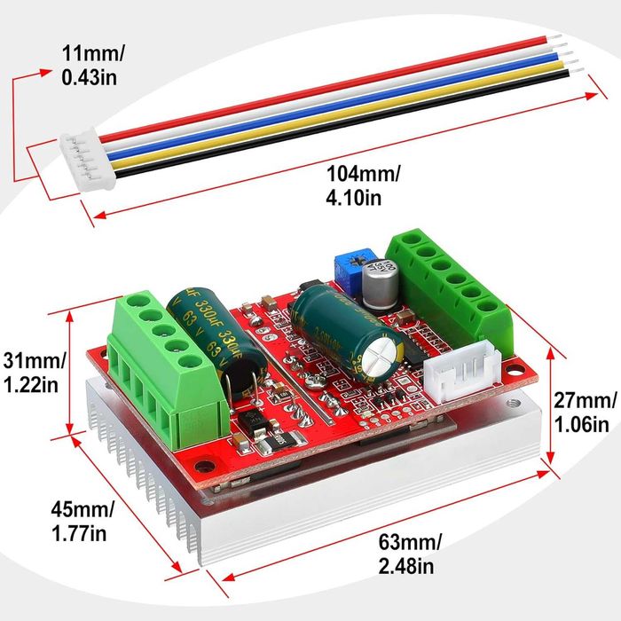Controller driver 400w motoare fara perii brushless 6-60v
