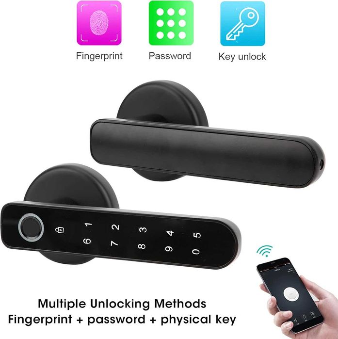 Aqlli elektron eshik qulfi. Model: Anju Smart Lock, F-01