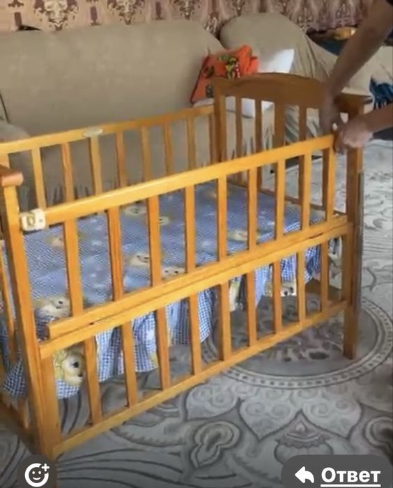 Детская кровать с люлькой