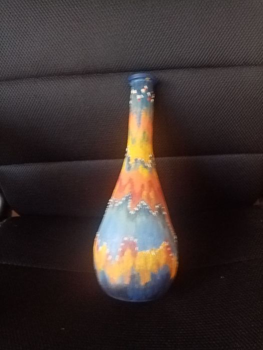 Ръчно рисувана бутилка..декорация ..сувенир..