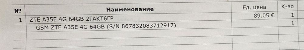 Чисто Нов Телефон- ZTE BLADE A35e