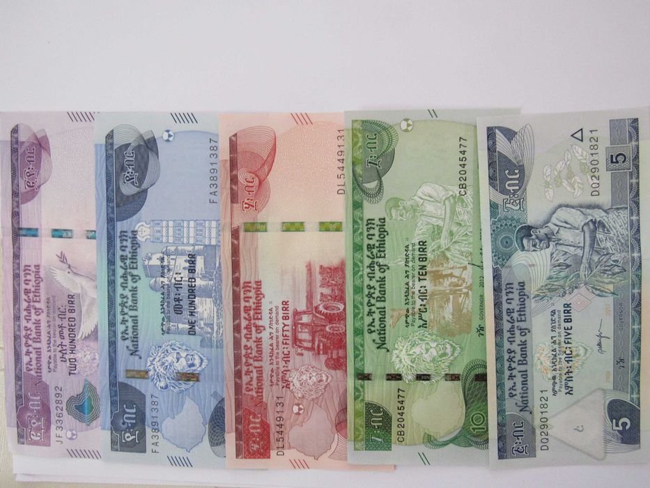 Пълен сет 5,10,20,50,100 и 200 бира-Етиопия, 2020, UNC