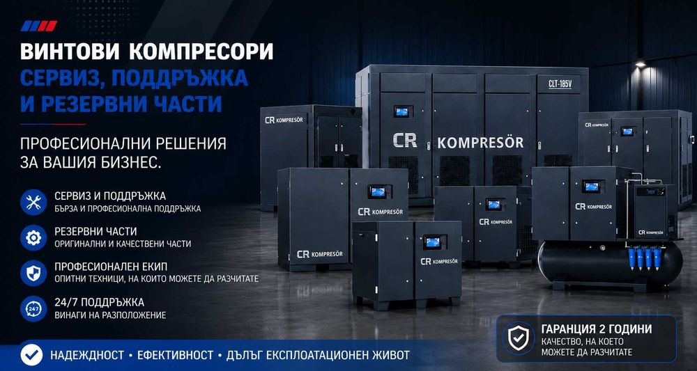 Нов винтов компресор 7.5 kW PM VSD – 1200 л/мин – 2 години гаранция
