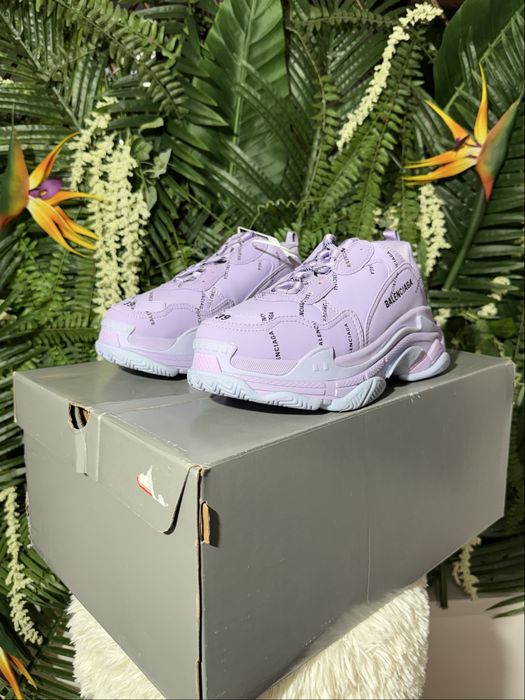 Balenciaga Triple S Purple Logo