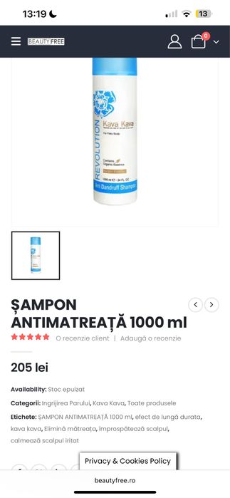 Sampon Kava Kava fara sulfati antimatreata 1 litru