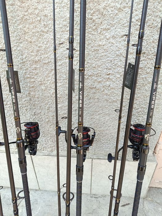 Set 3 Lansete Viper 3,9m/3+3 mulinete Black shadow