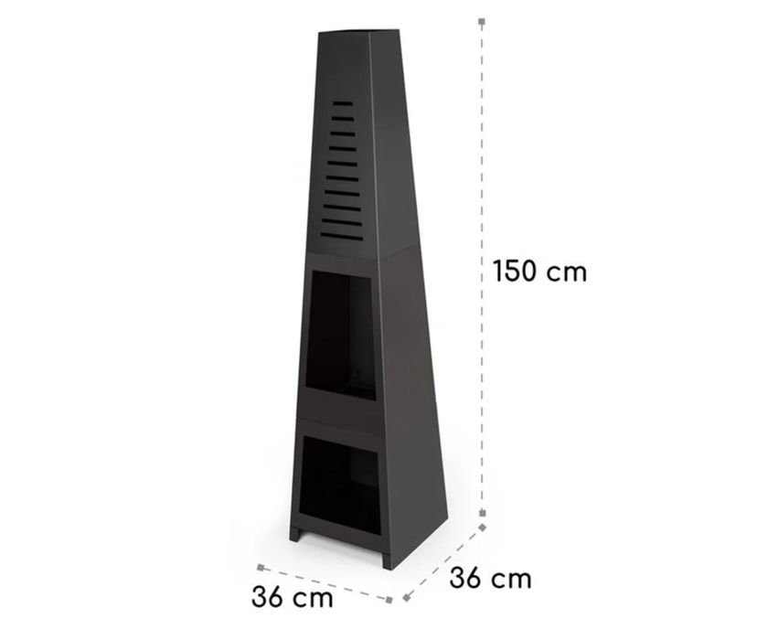 Semineu din metal pentru terasa