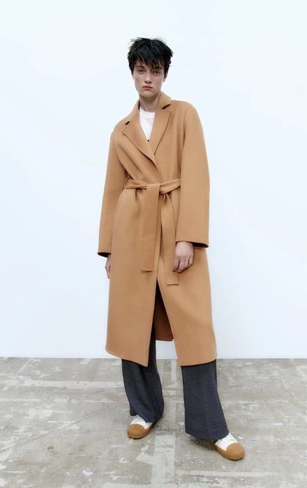 Palton lana Hande made Zara Limited