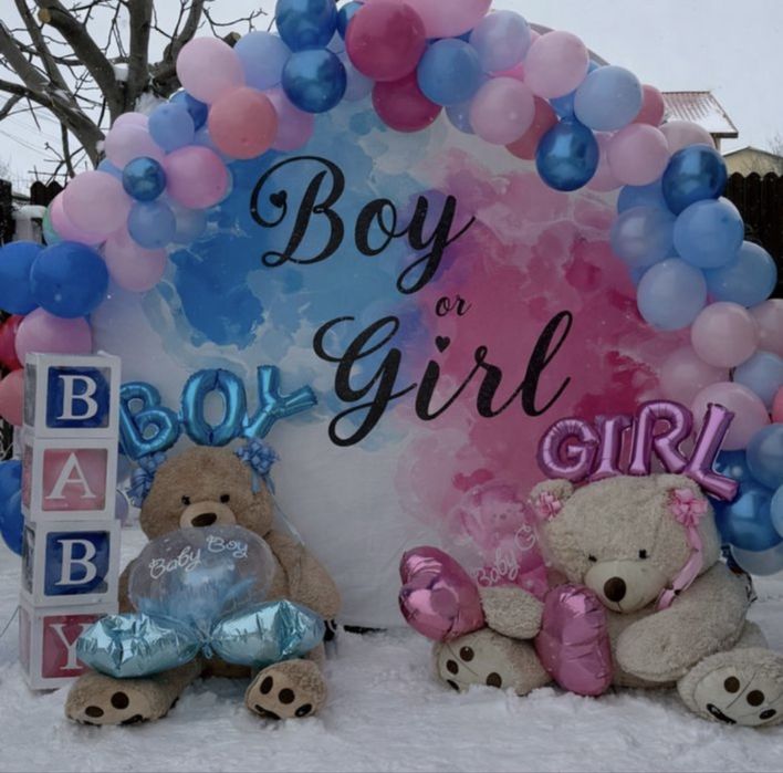 Închiriere Arcadă 220 cm + husa Boy or Girl + Decor Gender Reveal