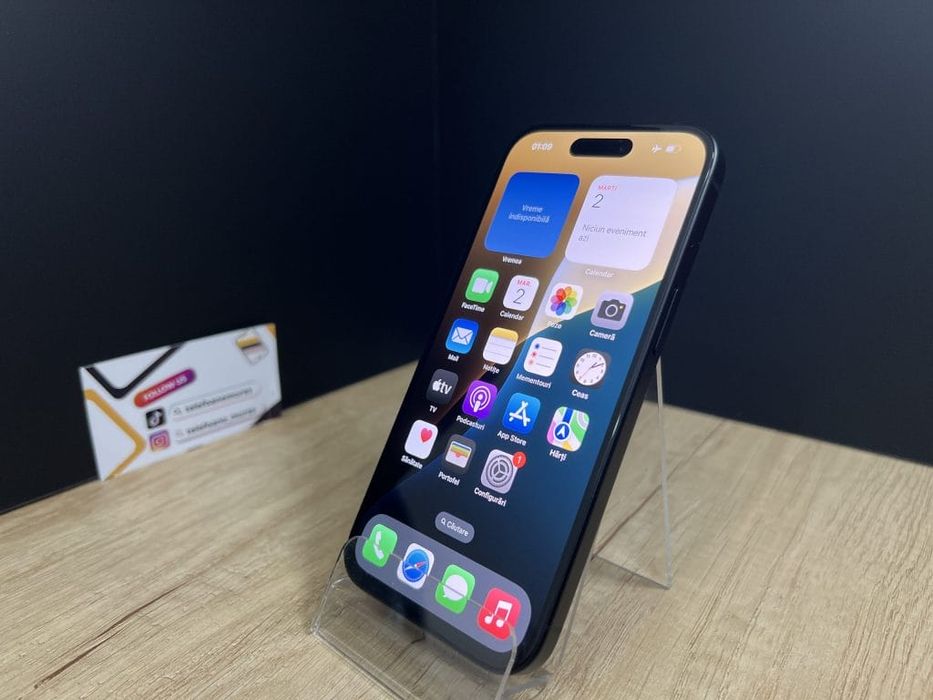 Iphone 15 128Gb Black 3 ani garanție, Telefoane Mureș