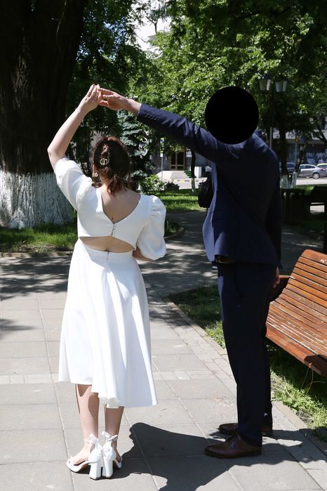 Rochie alba cununie civila