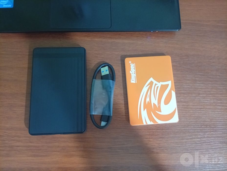 SSD диск 128 ГБ "King Spec" + Внешний корпус для HDD/SSD 2.5" SATA USB