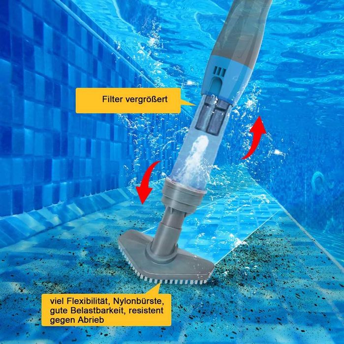 PoolyPoly 3-в-1 прахосмукачка за басейн с батерия