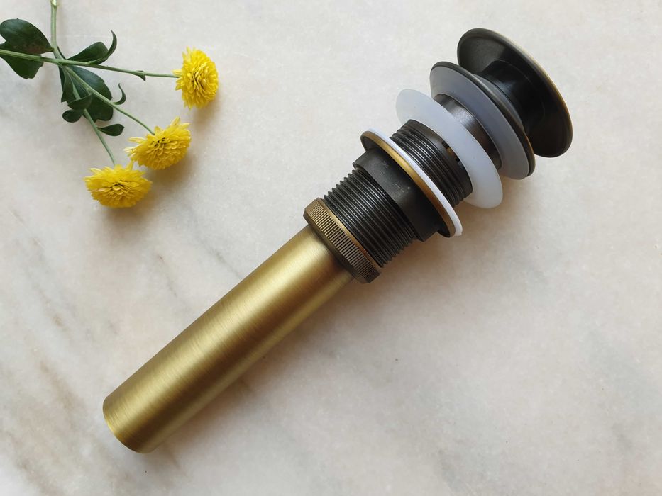 Sifon chiuveta, alama, bronz antic, auriu antichizat