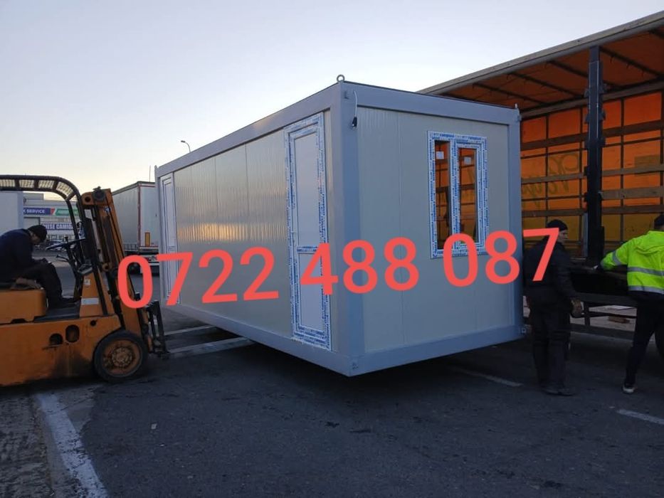 Container modular tip birou,depozitare, sanitar, cabina paza  5 x 2.40