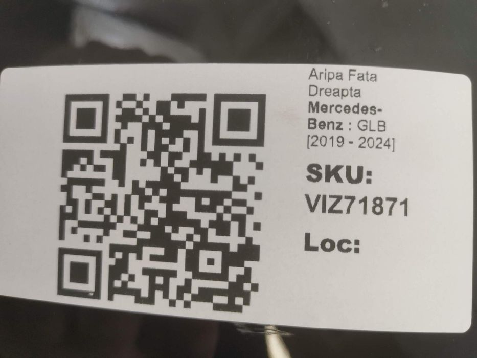 Aripa Fata Dreapta Mercedes-Benz  GLB 2019 2020 2021 2022 2023 2024 Or