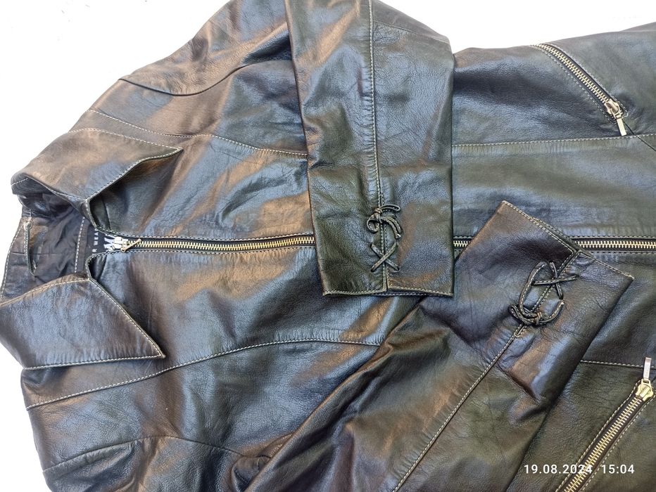 Женский кожаный плащ S 44-46р