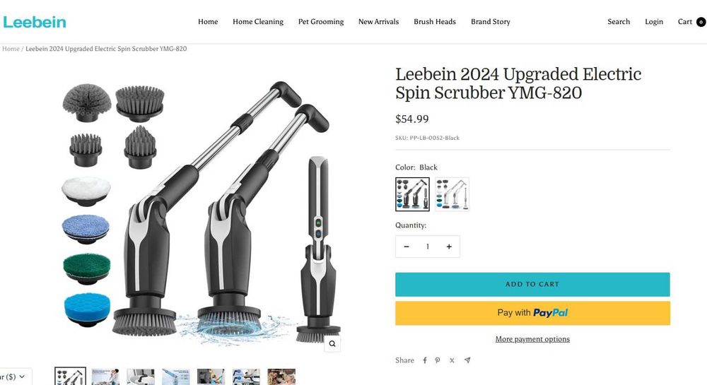 Perie electrica rotativa pentru podea cu brat ajustabil + 8 accesorii