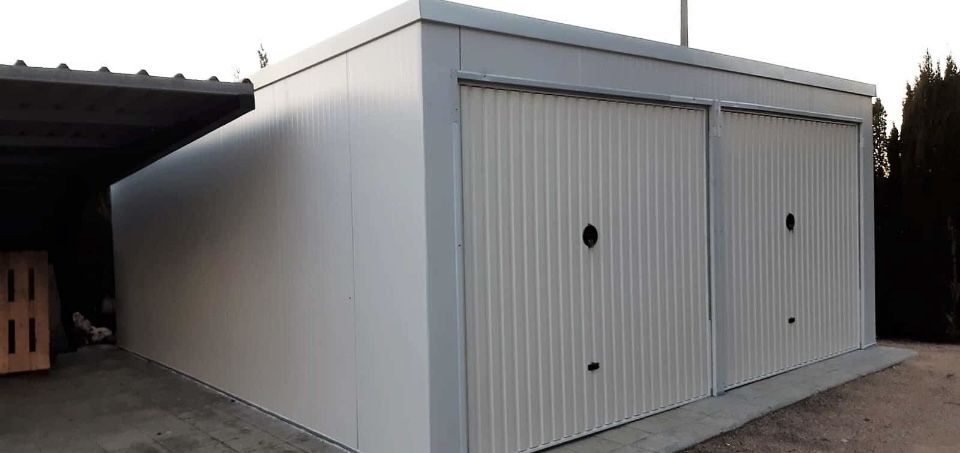 Garaje auto pe structura metalica