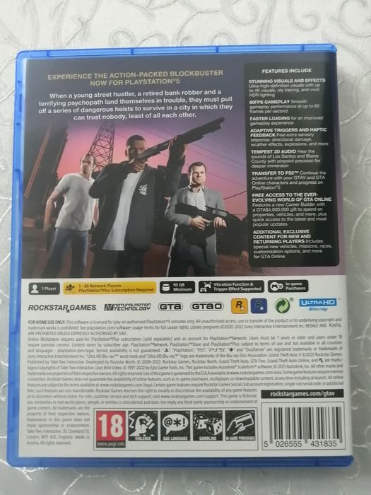 Диск  GTA-V на playstation 5