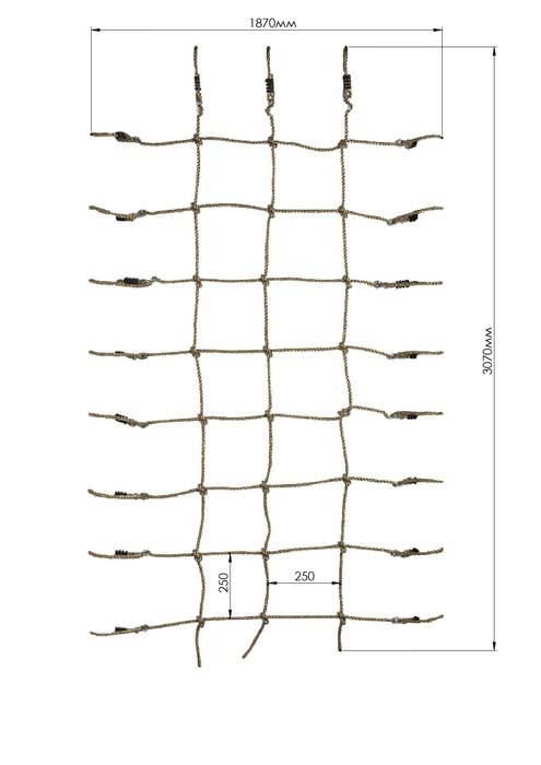 Въжена мрежа за катерене АС3049 с размер 3.07 Х 1.87 м. и 3.00*2.10 м.