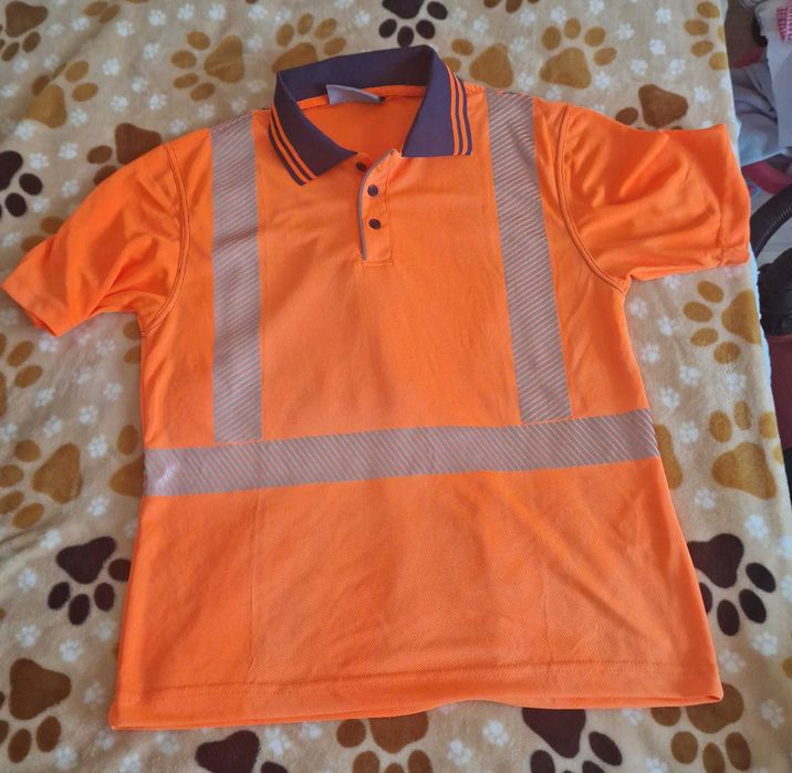 Tricou Polo Inalta vizibilitate 100% poliester - portocaliu - mar. M
