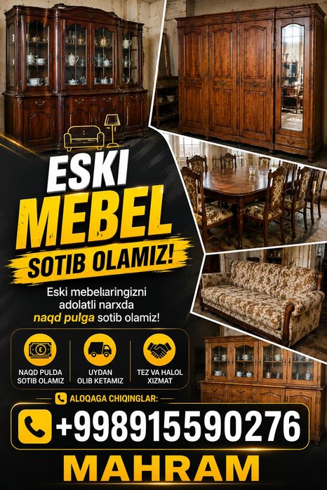 Eski mebellarni rasmini tashlang Samarqand