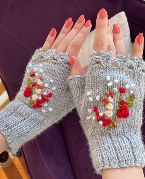 Ръчно плетени ръкавици