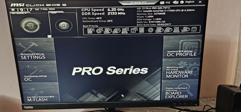 KIT Gaming i7 7700K+ Placa de baza MSI Z170-PRO LA 550 RON
