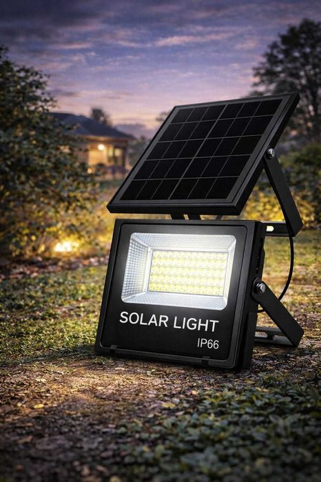 Lampa solara cu panou solar , telecomanda si senzor de miscare putere 50 , 100 si 200 W