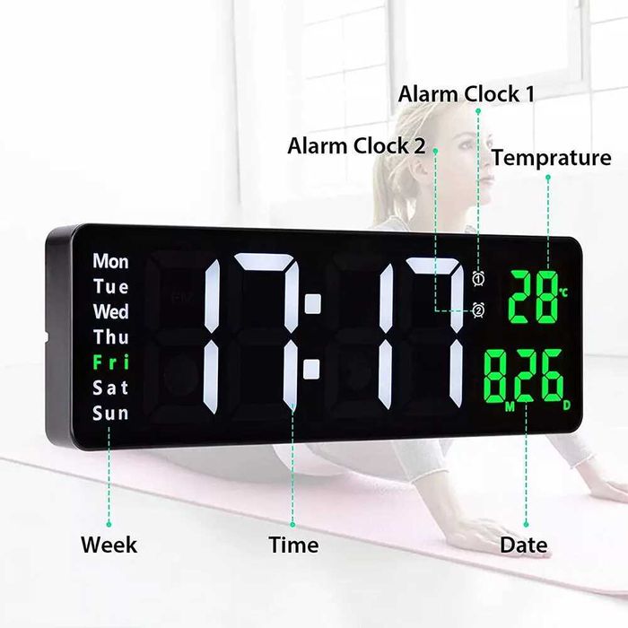 Настенные Электронные Часы с памятью Elektron devor soat Электрон Соат