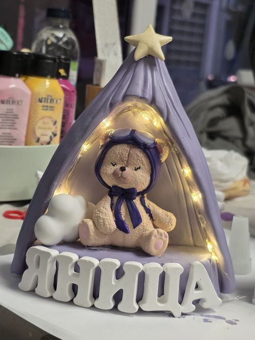 Детска лампа с мече