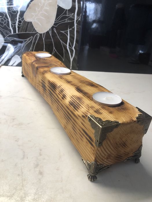 Винтидж троен свещник.