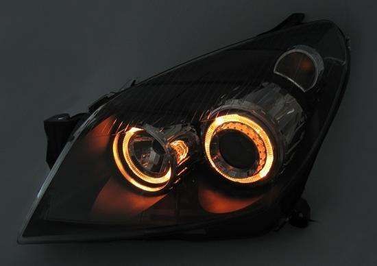 Faruri Tuning Angel Eyes Opel Astra H - DEPO - Livrare imediata -