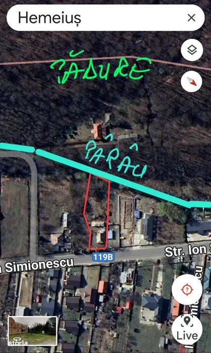 Hemeius -Zona Superba-teren cu casa batraneasca