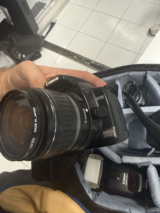 Canon EOS 400D kit foto 3 obiective 2 blitzuri geanta pachet complet