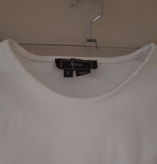 Faina сива и бяла рокля по тялото