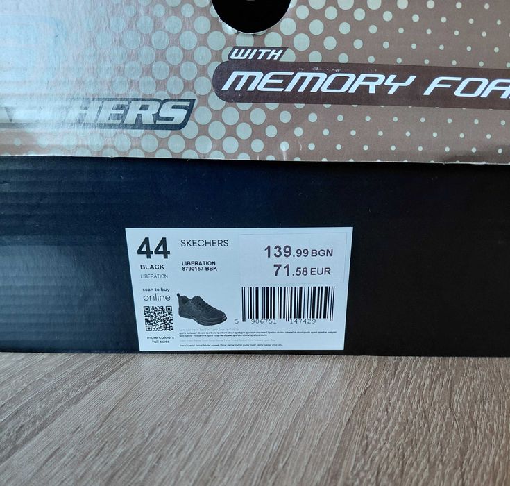 Нови мъжки обувки skechers от естествена кожа