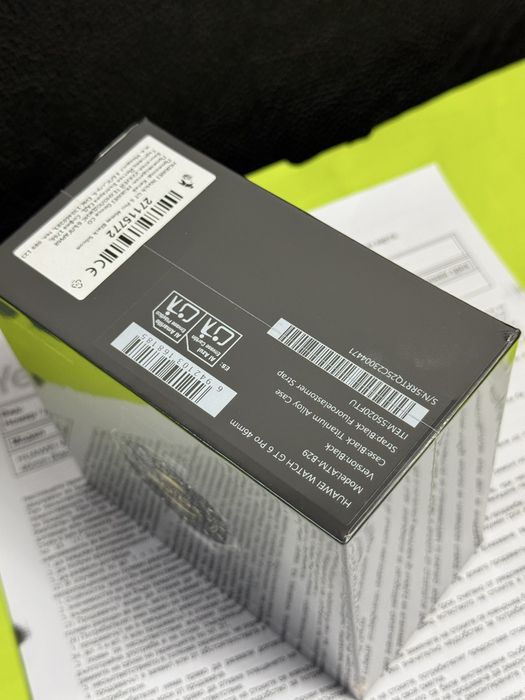 ЗАПЕЧАТАН 46mm Huawei watch GT 6 Pro Гаранция Yettel 2028 Black GT6