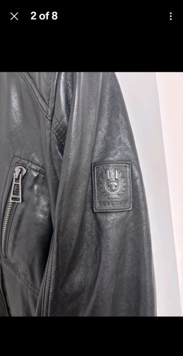 Geaca piele neagra Belstaff marimea 54