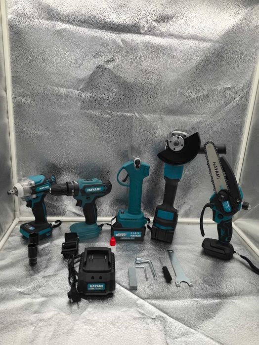 Set Profesional 5 in 1 cu Acumulatori Brushless 88V