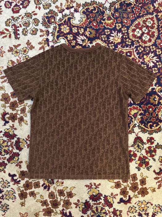 Тениска Dior Oblique Relaxed Fit T-shirt Brown Terry Cotton Jacquard