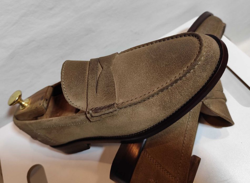 Pantofi loafer 40 40.5 penny Baccaglini piele naturala moale camel