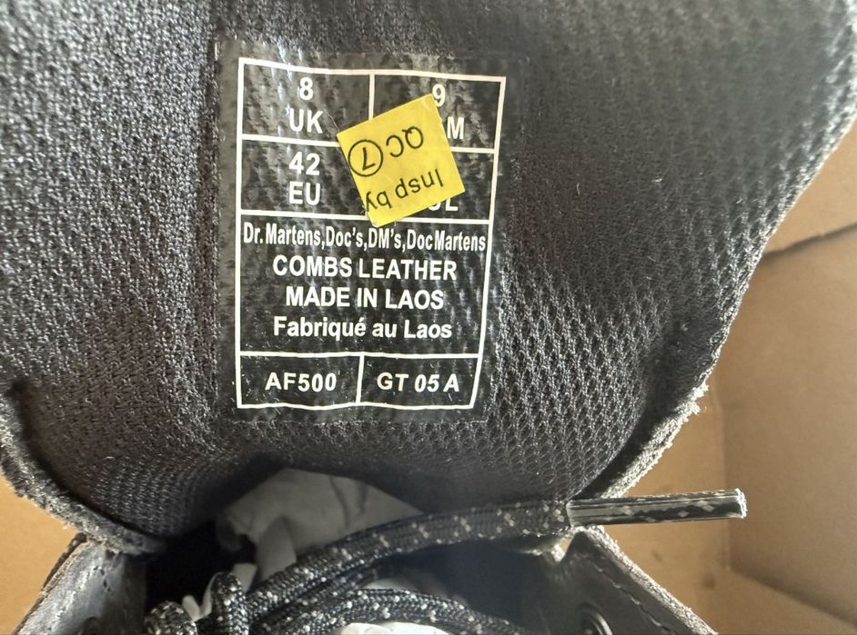 Dr. Martens Combs Leather ОРИГИНАЛНИ мъжки боти/кубинки - 42/27см