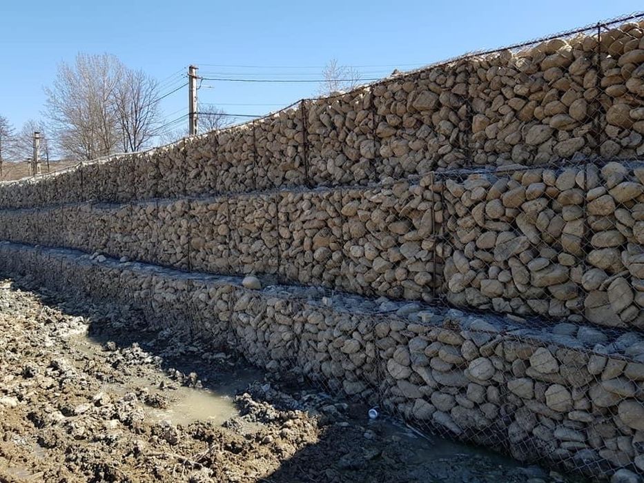 Consolidari drumuri,maluri,diguri,ziduri de sprijin cu Gabioane